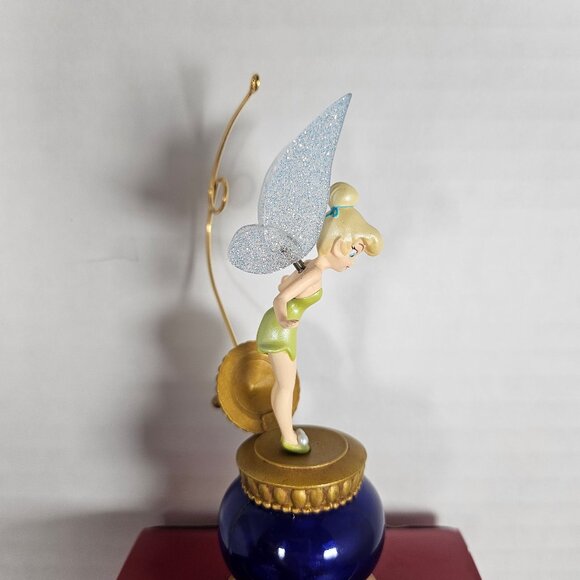 2002 Hallmark Keepsakes Tinker Bell Ornament Wind Up Movement EUC Inbox And Card - Picture 6 of 10